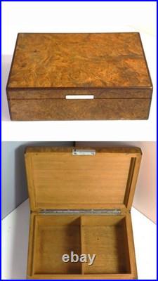 Super Rare Vintage Alfred Dunhill Miniature Burlwood Cigar Humidor/Cigarette Box