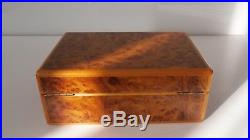 Superb Asprey Burr Walnut Cigar Box (Jewellery) Humidor Asprey Boxed Pristine