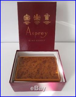 Superb Asprey Burr Walnut Cigar Box (Jewellery) Humidor Asprey Boxed Pristine