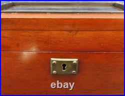 Superb C. N. Swift 1800s Mahogany Cigar Humidor WithBeveled Glass Top & Brass Hrdwr Superb C. N. Swift 1800s Mahogany Cigar Humidor WithBeveled Glass Top & Brass Hrdwr