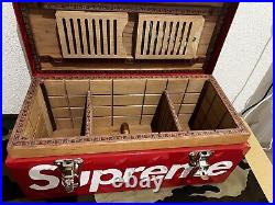 Supreme Diamond Plate Tool Box Red 80 x Cigars Humidor x Karnabakos Boveda