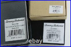 TOMMY BAHAMA Cigar Box withHumidor Lighter & Leather Playing Card Holder NEW