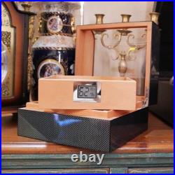 TUTUNES&Wudytim Cigar Humidor, Handcrafted Top 270° Elegant Glossy Spanish Cedar TUTUNES&Wudytim Cigar Humidor, Handcrafted Top 270° Elegant Glossy Spanish Cedar
