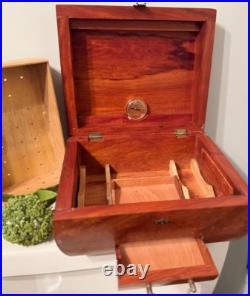 Tabacalera Cigar Humidor Box Wood Philippines Hygrometer 11 x 9x 5.25 drawer