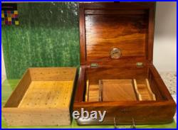 Tabacalera Cigar Humidor Box Wood Philippines Hygrometer 11 x 9x 5.25 drawer