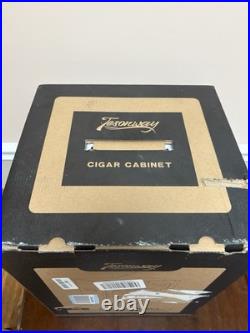 Tesonway Cigar Humidor, Desktop Cigar Humidor Cabinet Light Open Box