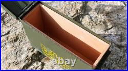 The 30 Ammodor ammo can tactical cigar humidor made from a. 30 cal ammo box