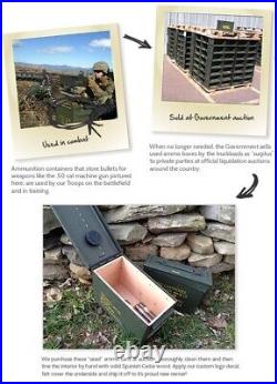 The 30 Ammodor ammo can tactical cigar humidor made from a. 30 cal ammo box