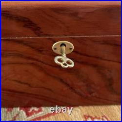 Thompson Cigar Humidor Wood Box Lined Includes Key