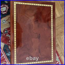 Thompson Cigar Humidor Wood Box Lined Includes Key