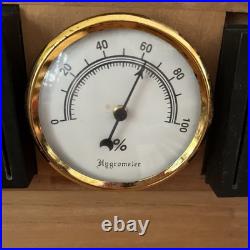 Thompson Cigar Humidor Wood Box Lined Includes Key