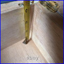 Thompson Cigar Humidor Wood Mahogany Box Lined Drawer No key. 150 ct. READ