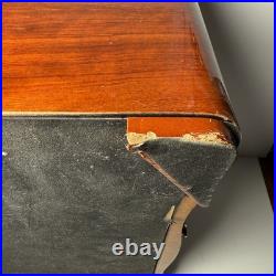 Thompson Cigar Humidor Wood Mahogany Box Lined Drawer No key. 150 ct. READ