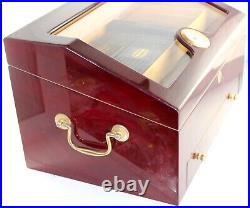 Thompson & Co Bundle w Lg Cherry Show Humidor Box w Drawer and Accessories
