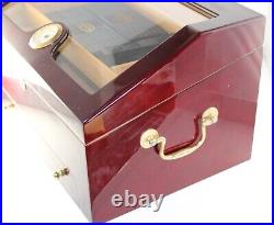 Thompson & Co Bundle w Lg Cherry Show Humidor Box w Drawer and Accessories