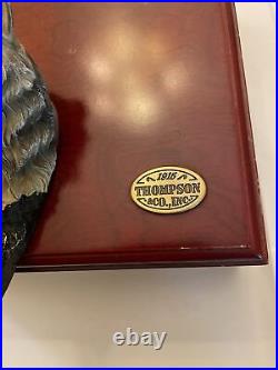 Thompson & Co Inc. 1915 Cherry Wood Cedar Wolf Cigar Box no humidifier