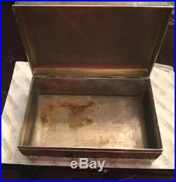 Tiffany & Co antique Sterling Silver Cigar Humidor Box, # 13634 20041B