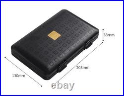 Travel Black Portable Plastic Cedar Wood Humidor Humidor Box 5 Cigars Gift Box