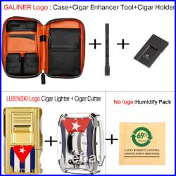 Travel Cigar Bag Case Humidor Cigar Lighter Cutter Holder Punch Needles Humidity Travel Cigar Bag Case Humidor Cigar Lighter Cutter Holder Punch Needles Humidity