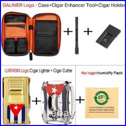 Travel Cigar Bag Case Humidor Cigar Lighter Cutter Holder Punch Needles Humidity Travel Cigar Bag Case Humidor Cigar Lighter Cutter Holder Punch Needles Humidity