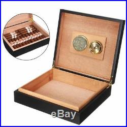 Travel Cigar Case Tobacciana Storage Box Portable Humidor Humidifier Hygrometer
