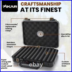 Travel Cigar Humidor Case with Airtight Seal ABS Plastic Portable Humidor Box