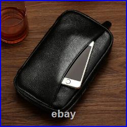 Travel Leather Cigar Case Humidor Portable Cigar Box Holder 5 Tube With Gift Box