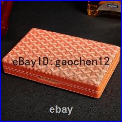 Travel Orange Cedar Wood Cigar Humidor Box 10 Tube Cigar Portable Cigar Case