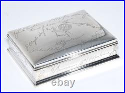 Unique 1940's Gorham Sterling Silver Gentlemen's Dresser Box/Cigar Humidor, 507g