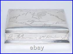 Unique 1940's Gorham Sterling Silver Gentlemen's Dresser Box/Cigar Humidor, 507g