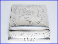 Unique 1940's Gorham Sterling Silver Gentlemen's Dresser Box/Cigar Humidor, 507g