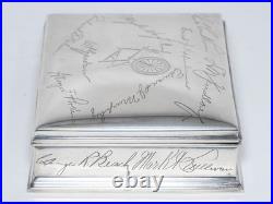 Unique 1940's Gorham Sterling Silver Gentlemen's Dresser Box/Cigar Humidor, 507g