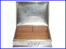 Unique 1940's Gorham Sterling Silver Gentlemen's Dresser Box/Cigar Humidor, 507g