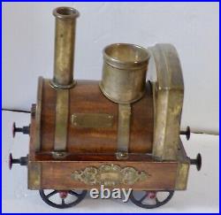 Unique WMF 1890´s Locomotive mecanical Cigar Cigarette Box match holder ash-tray