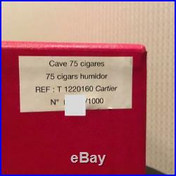 Unused Authentic Cartier 75 Cigars Humidor Ref T1220160