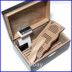 Unused S. T. Dupont 75 Humidor Firehead Black Cigars Case Wood Box New
