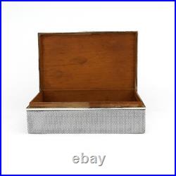 Unusual German Niello Solid Sterling Silver Cigar/Cigarette Box/Humidor. Menner