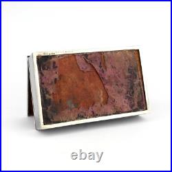 Unusual German Niello Solid Sterling Silver Cigar/Cigarette Box/Humidor. Menner