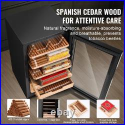 VEVOR Electric Cigar Humidor Cabinet Cedar Cigar Box Temp Control LED Light VEVOR Electric Cigar Humidor Cabinet Cedar Cigar Box Temp Control LED Light