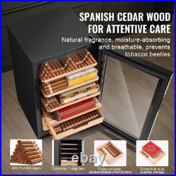 VEVOR Electric Cigar Humidor Cabinet Cedar Cigar Box Temp Control LED Light VEVOR Electric Cigar Humidor Cabinet Cedar Cigar Box Temp Control LED Light