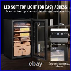VEVOR Electric Cigar Humidor Cabinet Cedar Cigar Box Temp Control LED Light VEVOR Electric Cigar Humidor Cabinet Cedar Cigar Box Temp Control LED Light