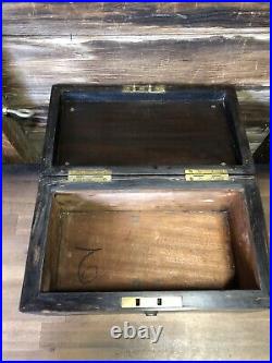 VINTAGE Antique Bramahs London Wood And Brass Cigar Tobacco Humidor Desk Box