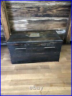 VINTAGE Antique Bramahs London Wood And Brass Cigar Tobacco Humidor Desk Box