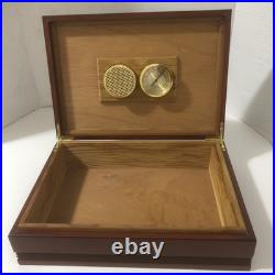 VTG Beautiful Mahogany Cigar Humidor Box with Hygrometer Wooden Cigar