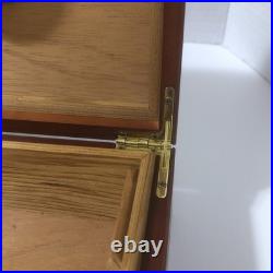 VTG Beautiful Mahogany Cigar Humidor Box with Hygrometer Wooden Cigar