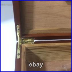 VTG Beautiful Mahogany Cigar Humidor Box with Hygrometer Wooden Cigar