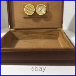 VTG Beautiful Mahogany Cigar Humidor Box with Hygrometer Wooden Cigar