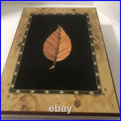 VTG Beautiful Mahogany Cigar Humidor Box with Hygrometer Wooden Cigar