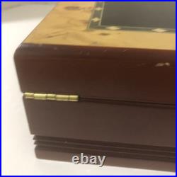 VTG Beautiful Mahogany Cigar Humidor Box with Hygrometer Wooden Cigar