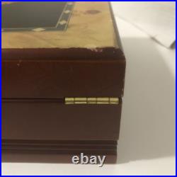 VTG Beautiful Mahogany Cigar Humidor Box with Hygrometer Wooden Cigar